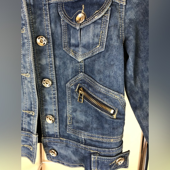 cropped denim jacket, size S - Picture 3 of 6